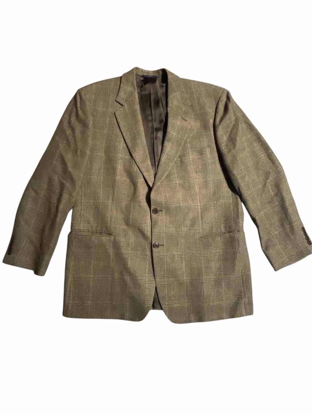 Men's Brooks 346 Brooks Camel Hair Plaid Two-Button Blazer - Brown